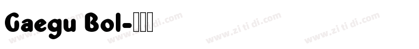 Gaegu Bol字体转换